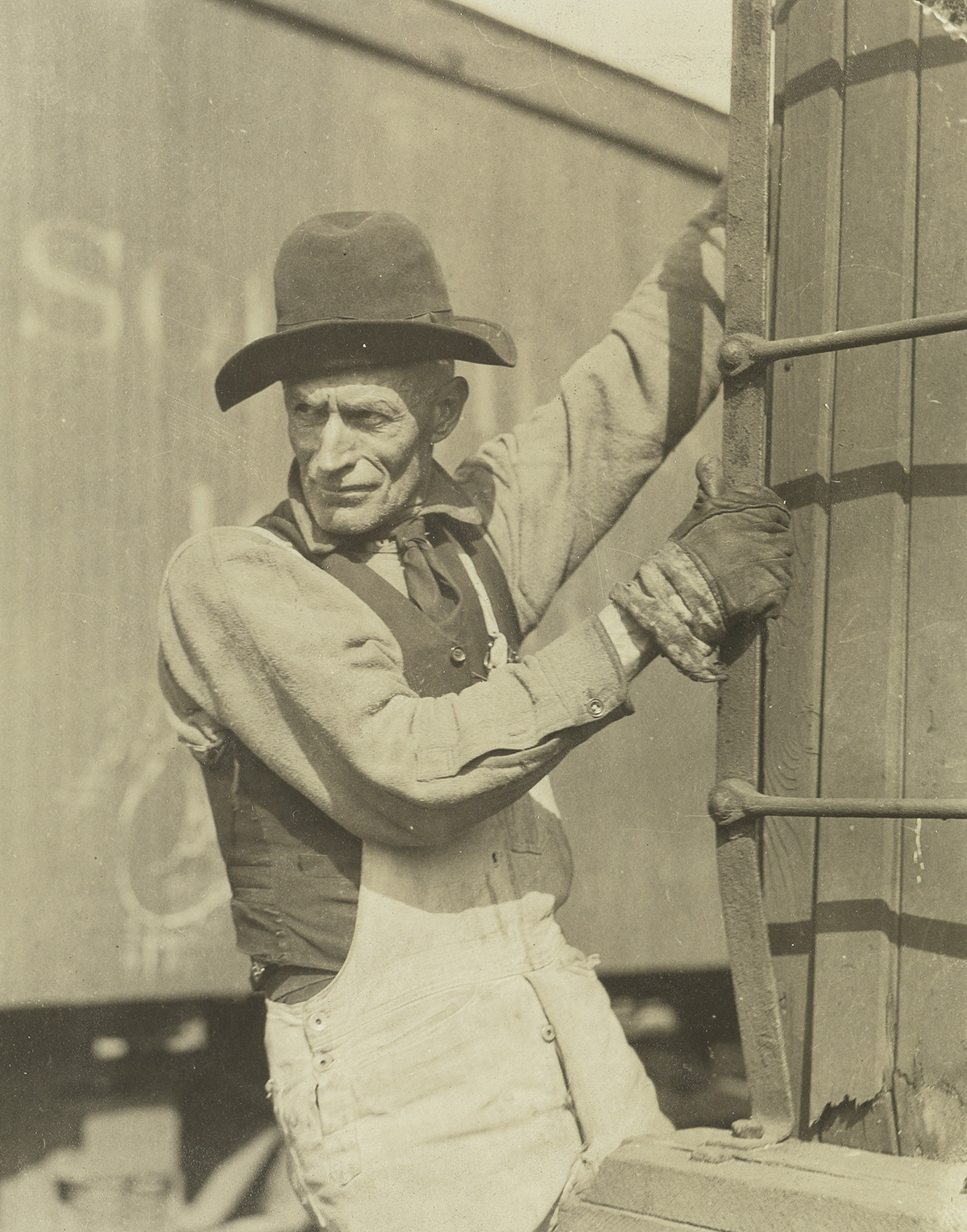 LEWIS W. HINE (1874-1940) Old-time freight brakeman, N.Y. Central.